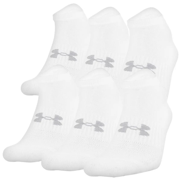 Under Armour Men's UA Training Cotton No Show Socks - 6 Pack - NWT - Size L - Picture 1 of 4